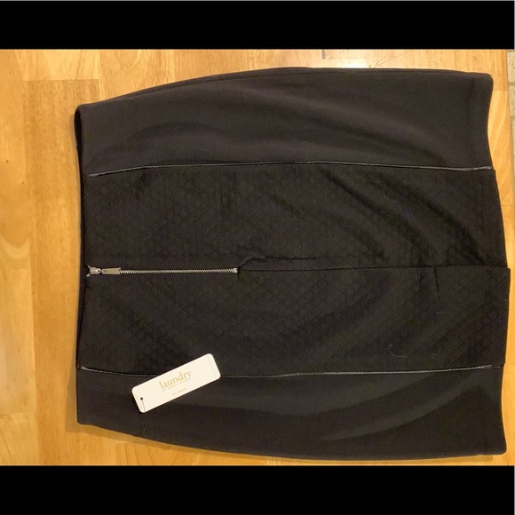 Laundry black multi-texture pencil skirt - Picture 5 of 5